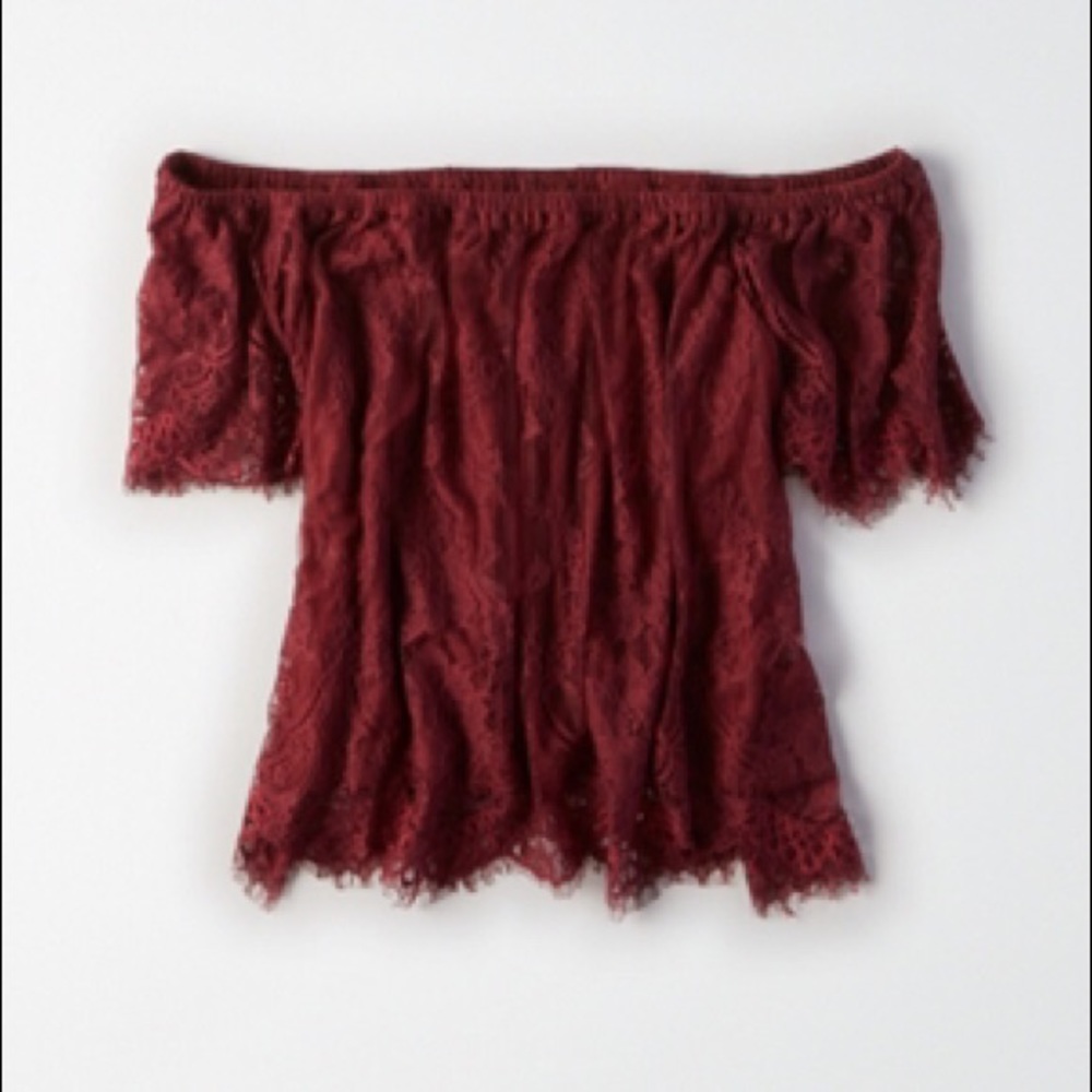 AMERICAN EAGLE LACE OFF THE SHOULDER TOP